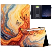 Samsung Galaxy Tab S11 Smart Folio Taske - Orange sommerfugle