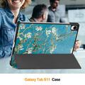 Samsung Galaxy Tab S11 Tri-Fold Series Smart Folio-etui - Hvid Blomster