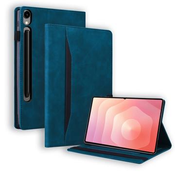 Samsung Galaxy Tab S11 Ultra Business Style Mat Flip Cover - Blå