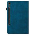 Samsung Galaxy Tab S11 Ultra Business Style Mat Flip Cover - Blå