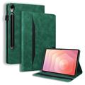 Samsung Galaxy Tab S11 Ultra Business Style Mat Flip Cover - Grøn