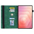 Samsung Galaxy Tab S11 Ultra Business Style Mat Flip Cover - Grøn