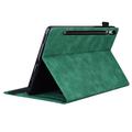 Samsung Galaxy Tab S11 Ultra Business Style Mat Flip Cover - Grøn