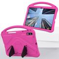 Samsung Galaxy Tab S11 Ultra Stødsikkert Transportabelt Cover til Børn - Hot Pink