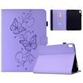 Samsung Galaxy Tab S12+ Butterfly Smart Folio-etui med kortlommer - Lilla