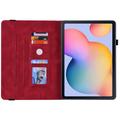 Samsung Galaxy Tab S6 Lite 2020/2022/2024 Butterfly Series Folio Cover - Rød