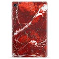 Samsung Galaxy Tab S6 Lite TPU Cover - Rød Marmor