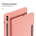Samsung Galaxy Tab S9 FE+ Dux Ducis Domo Tri-Fold Smart Folio Cover - Pink