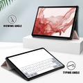 Samsung Galaxy Tab S9+ Tri-Fold Series Smart Folio Cover - Rødguld