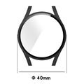 Samsung Galaxy Watch FE Plastikcover med Skærmbeskyttelse Hærdet Glas - 40mm - Hvid