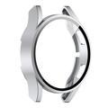 Samsung Galaxy Watch FE Plastikcover med Skærmbeskyttelse Hærdet Glas - 40mm - Sølv