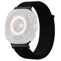 Samsung Galaxy Watch Ultra 2024/2025 Nylonrem med Velcrolukning - 47mm - Sort