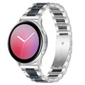 Samsung Galaxy Watch4/Watch4 Classic/Watch5 Rustfrit Stål Rem - Mørkeblå / Sølv