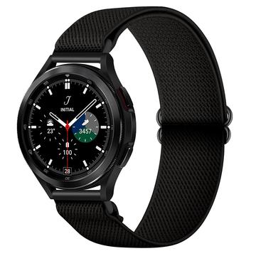 Samsung Galaxy Watch4/Watch4 Classic/Watch3/Active2/Active/Gear Sport/Gear S2 Classic Flettet nylonrem - 20mm - Sort
