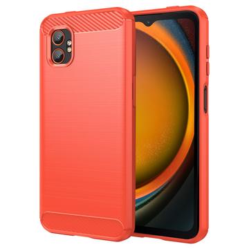 Samsung Galaxy XCover7 Pro Børstet TPU Cover - Karbonfiber