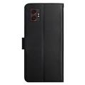 Samsung Galaxy XCover7 Pro Læderpung med Stativ - Sort