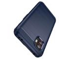 Samsung Galaxy Xcover6 Pro Børstet TPU Cover - Karbonfiber - Blå