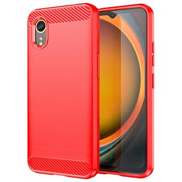 Samsung Galaxy Xcover7 Børstet TPU Cover - Karbonfiber