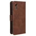 Samsung Galaxy X7 Pung Cover med Kortholder - Brun