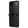 Samsung Galaxy Z Flip3 5G Cover med Rem - Karbonfiber - Sort