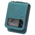 Hybrid Cover Samsung Galaxy Z Flip4 med Kortholder - Grøn