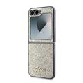 Samsung Galaxy Z Flip6/Z Flip7 FE Guess Glitter Flakes Metal Logo Hybrid Cover - Guld