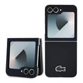 Samsung Galaxy Z Flip6/Z Flip7 Lacoste Iconic Petit Pique Woven Logo Cover - Sort