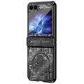 Samsung Galaxy Z Flip6/Z Flip7 FE Mechanical Legend Galvaniseret plastik cover - Sort