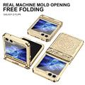 Samsung Galaxy Z Flip6/Z Flip7 FE Mechanical Legend Galvaniseret plastik cover - Guld