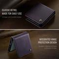Samsung Galaxy Z Flip7 Caseme 033 Pung Etui med Kalvemønster og RFID-blokering - Lilla