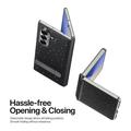 Samsung Galaxy Z Flip7 Dux Ducis Stex Cover med Stjernemønster - Sort