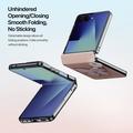 Samsung Galaxy Z Flip8 Dux Ducis Luvy cover med fingerring/håndrem - lyserød / sommerfugl