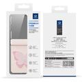 Samsung Galaxy Z Flip8 Dux Ducis Luvy cover med fingerring/håndrem - lyserød / sommerfugl