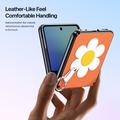 Samsung Galaxy Z Flip8 Dux Ducis Luvy cover med fingerring/håndrem - Orange / Marguerit