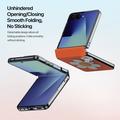 Samsung Galaxy Z Flip8 Dux Ducis Luvy cover med fingerring/håndrem - Orange / Marguerit
