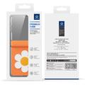 Samsung Galaxy Z Flip8 Dux Ducis Luvy cover med fingerring/håndrem - Orange / Marguerit