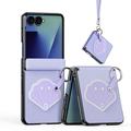 Samsung Galaxy Z Flip8 Dux Ducis Luvy cover med fingerring/håndrem - Lilla / Skal