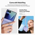 Samsung Galaxy Z Flip8 Dux Ducis Luvy cover med fingerring/håndrem - Lilla / Skal