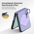 Samsung Galaxy Z Flip8 Dux Ducis Luvy cover med fingerring/håndrem - Lilla / Skal