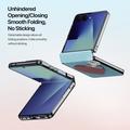 Samsung Galaxy Z Flip8 Dux Ducis Luvy cover med fingerring/håndrem - himmelblå / hjerte