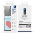 Samsung Galaxy Z Flip8 Dux Ducis Luvy cover med fingerring/håndrem - himmelblå / hjerte