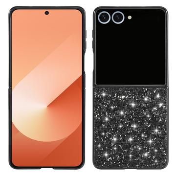 Samsung Galaxy Z Flip8 Glitter Series Hybrid Cover - Sort