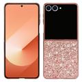 Samsung Galaxy Z Flip8 Glitter Series Hybrid Cover - Rødguld