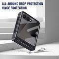 Samsung Galaxy Z Flip8 Plastikcover med ydre hærdet glasskærmbeskytter