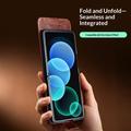 Samsung Galaxy Z Flip8 Qialino Classic Læderpung - Mørkebrun