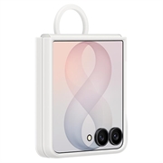 Samsung Galaxy Z Flip8 Silikone Cover med Ring EF-EF776CWEGWW - Fløde