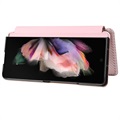 Samsung Galaxy Z Fold3 5G Flip Cover - Karbonfiber - Rødguld