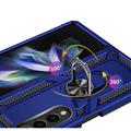Samsung Galaxy Z Fold4 Hybrid Cover med Metal Stativ - Blå