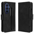 Samsung Galaxy Z Fold7 Kortholder Pung Etui med Penholder - Sort