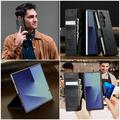 Samsung Galaxy Z Fold7 Caseme 033 Pung Etui med Kalvemønster og RFID-blokering - Sort